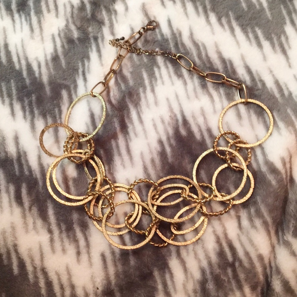 Gold statement necklace